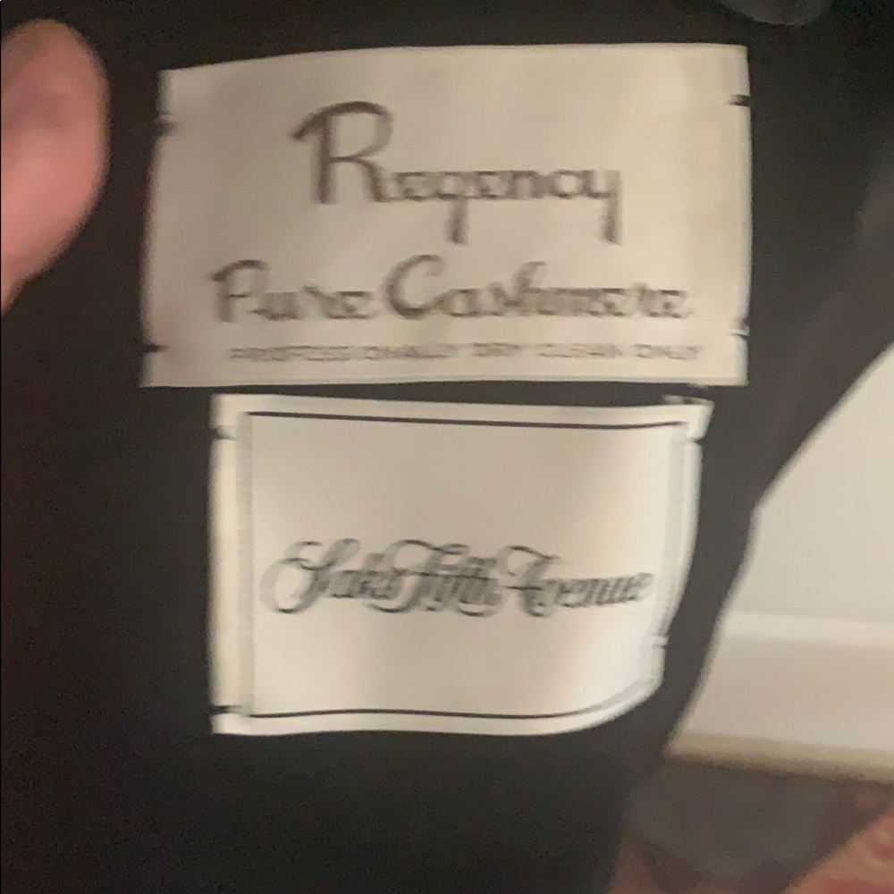 Size 12 black cashmere ladies car coat gently worn